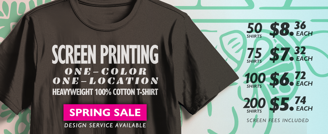 Screen Printing Spring Sale 2024